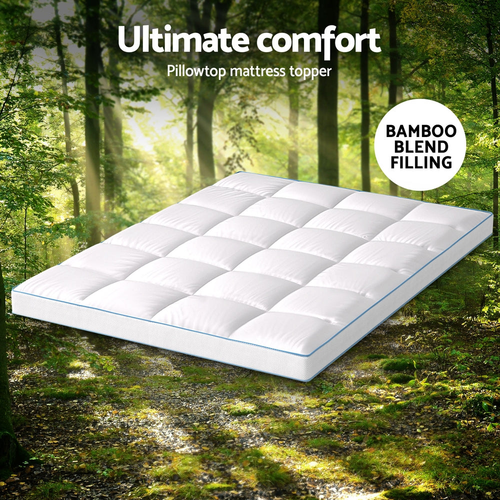 giselle-bedding-mattress-topper-pillowtop-bamboo-10cm-double at www.mallsonline.com.au