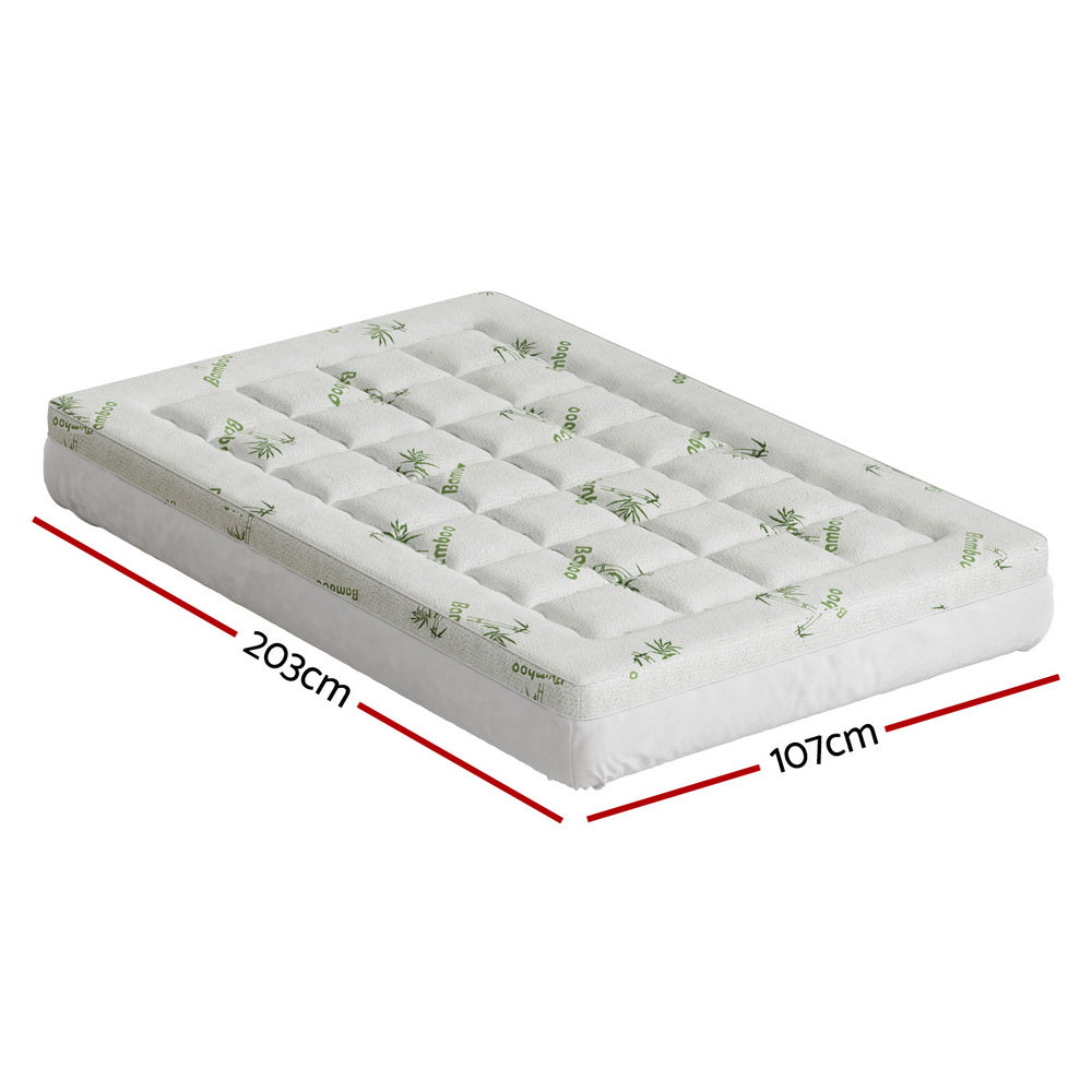 giselle-bedding-mattress-topper-pillowtop-bamboo-7-5cm-king-single at www.mallsonline.com.au