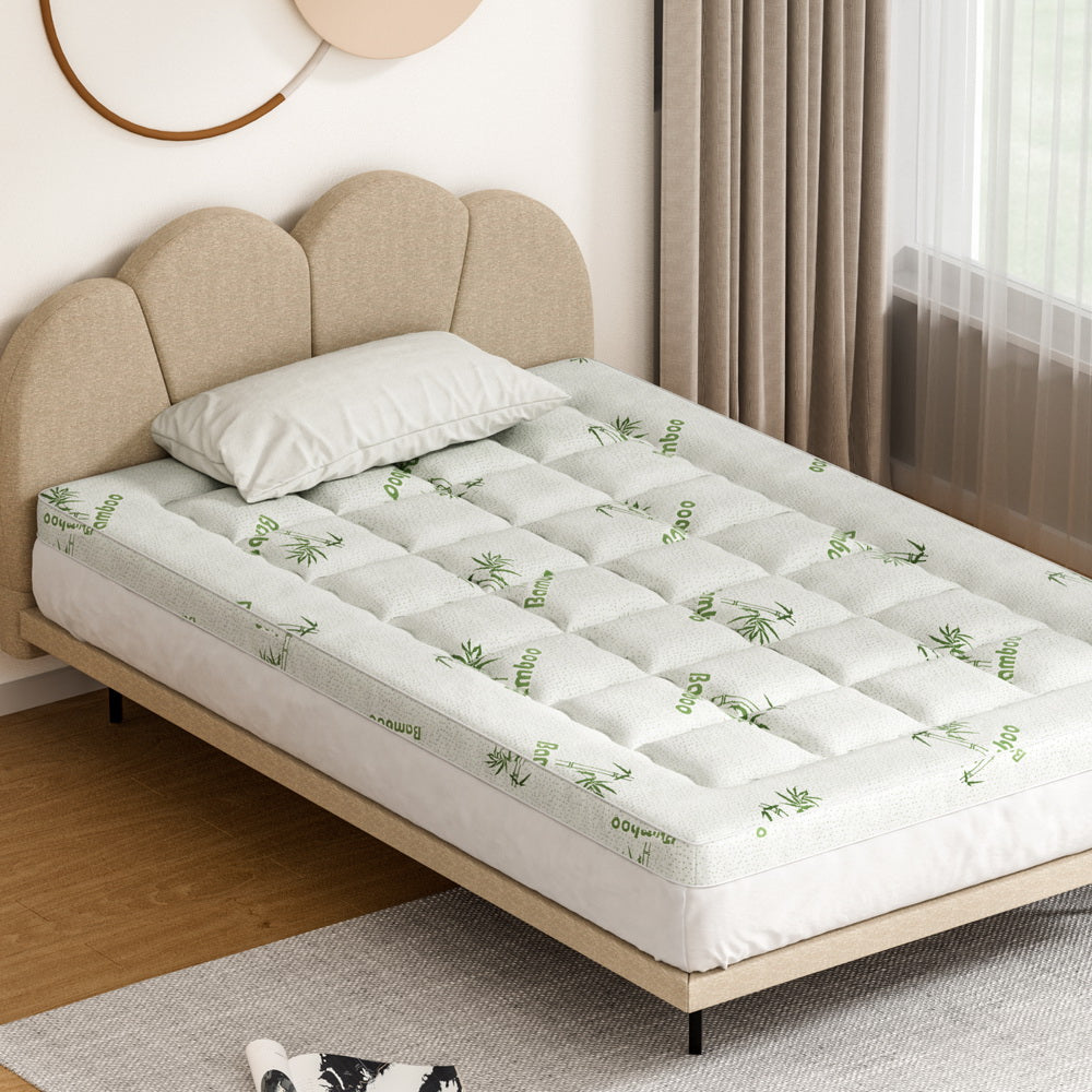 giselle-bedding-mattress-topper-pillowtop-bamboo-7-5cm-king-single at www.mallsonline.com.au