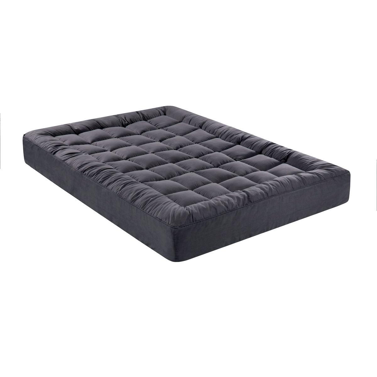 Giselle Bedding Bamboo Charcoal Filling Pillowtop Topper 1000GSM 5cm Thick Pillowtop Pad for Back Pain Relief Washable with 45cm Deep Pocket King