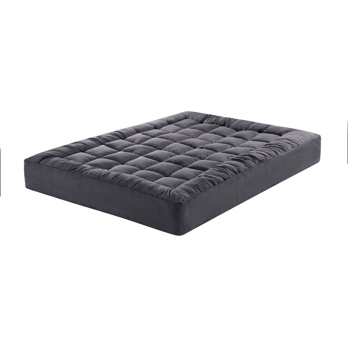 Giselle Bedding Bamboo Charcoal Filling Pillowtop Topper 1000GSM 5cm Thick Pillowtop Pad for Back Pain Relief Washable with 45cm Deep Pocket Queen