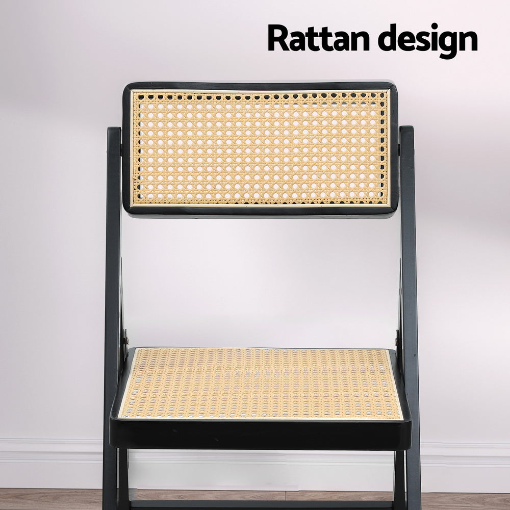 artiss-dining-chair-wooden-rattan-foldable-black