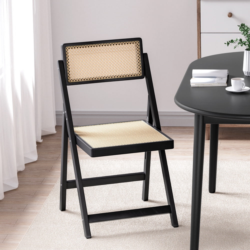 artiss-dining-chair-wooden-rattan-foldable-black