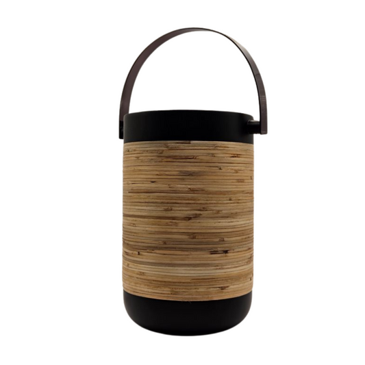 plantation-wine-cooler-matte-black-with-rattan-wrap-stainless-steel