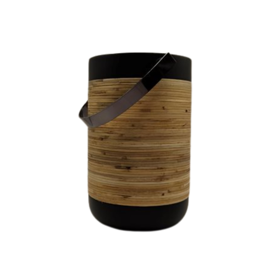 plantation-wine-cooler-matte-black-with-rattan-wrap-stainless-steel