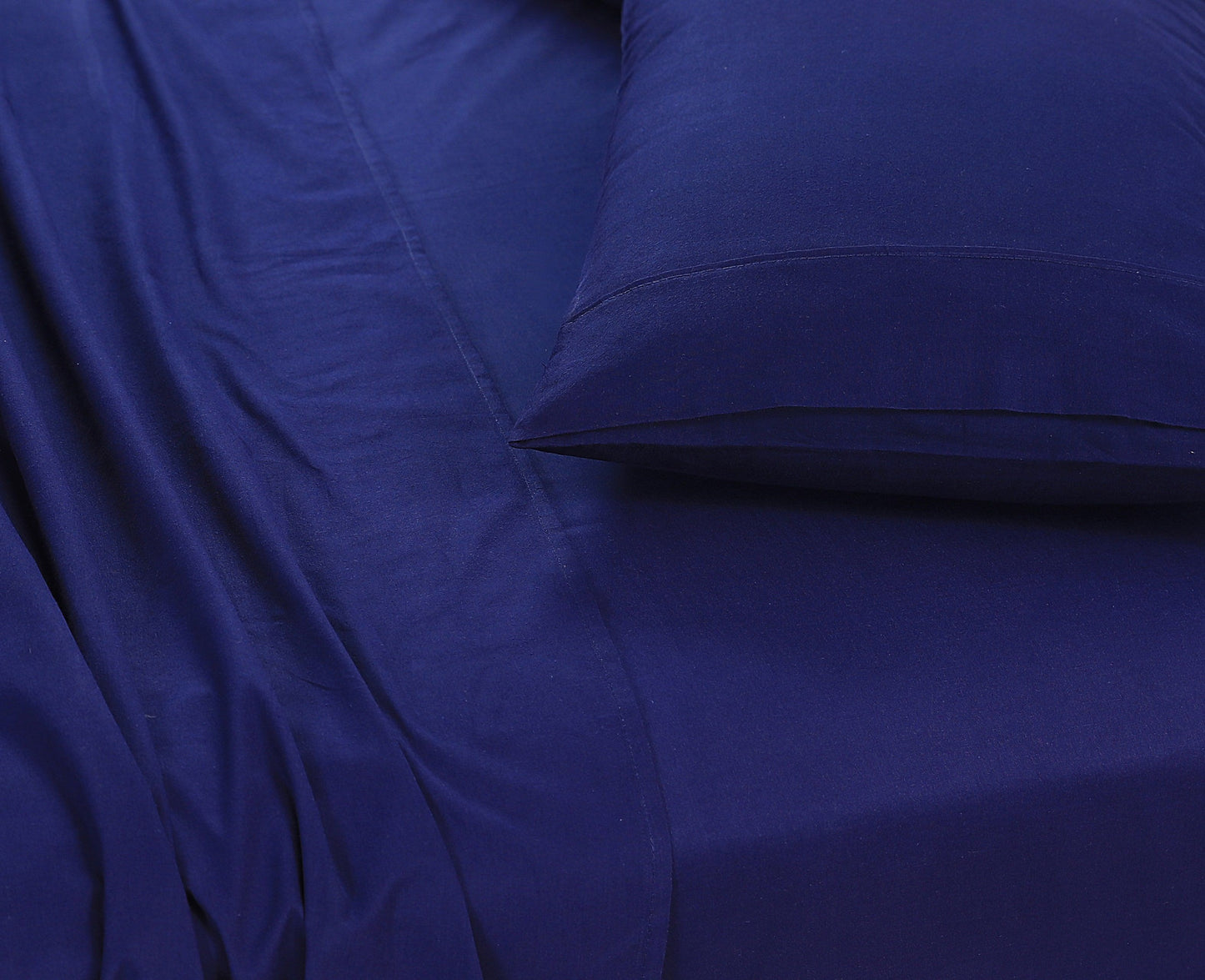 elan-linen-100-egyptian-cotton-vintage-washed-500tc-navy-blue-single-bed-sheets-set at www.mallsonline.com.au