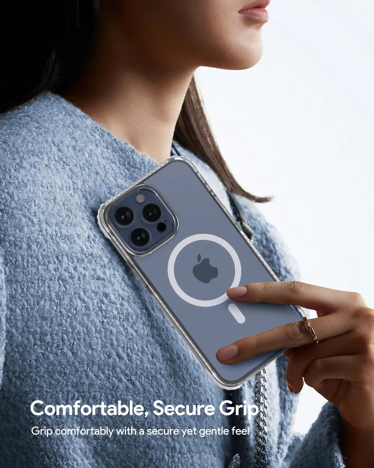 Aukey Urban Guard  Magnetic Hard-Shell iPhone 15 Pro Max Phone case - Transparent (TM11D)