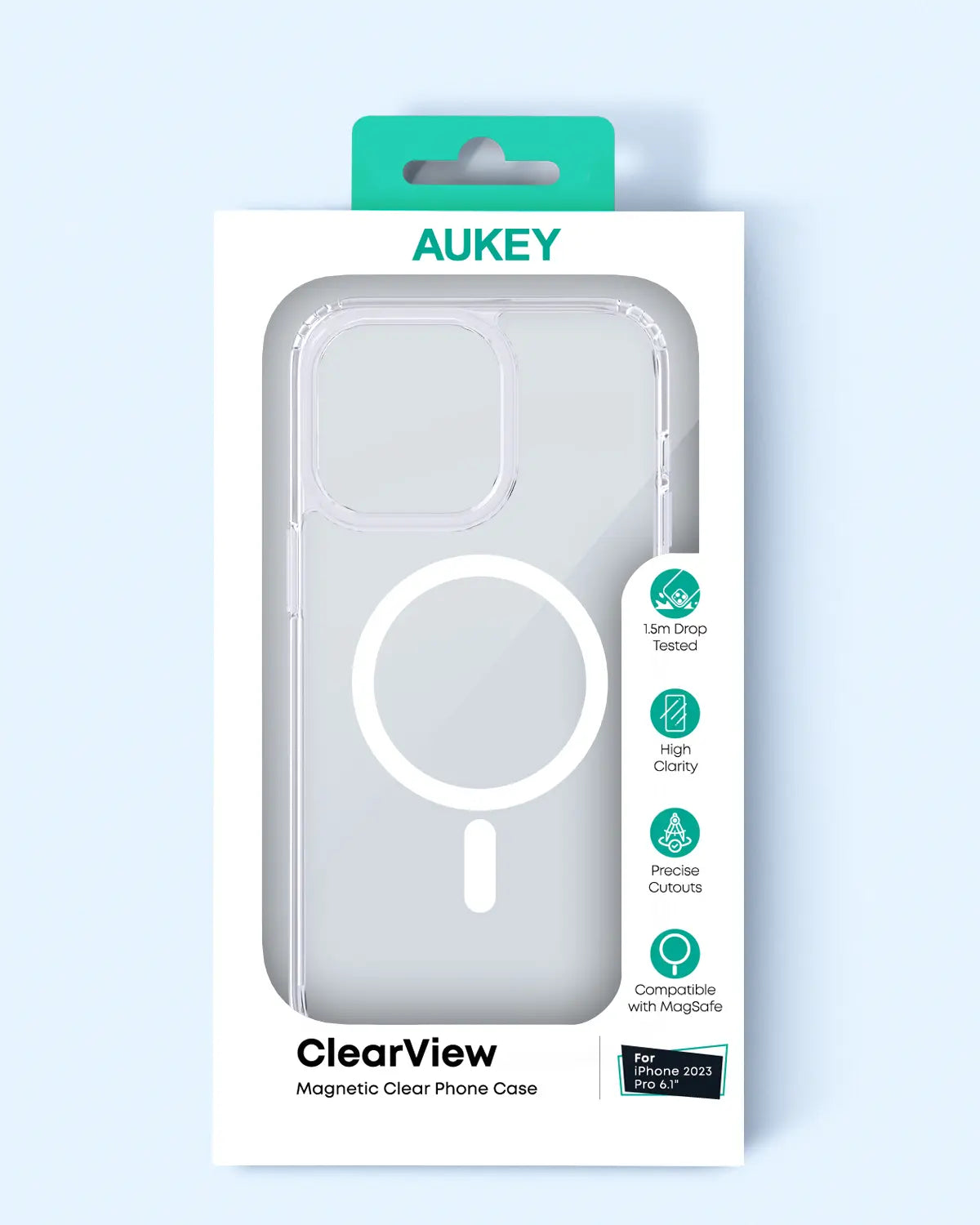 Aukey Clearview Magsafe iPhone 15  Phone case - Transparent (TM10A)