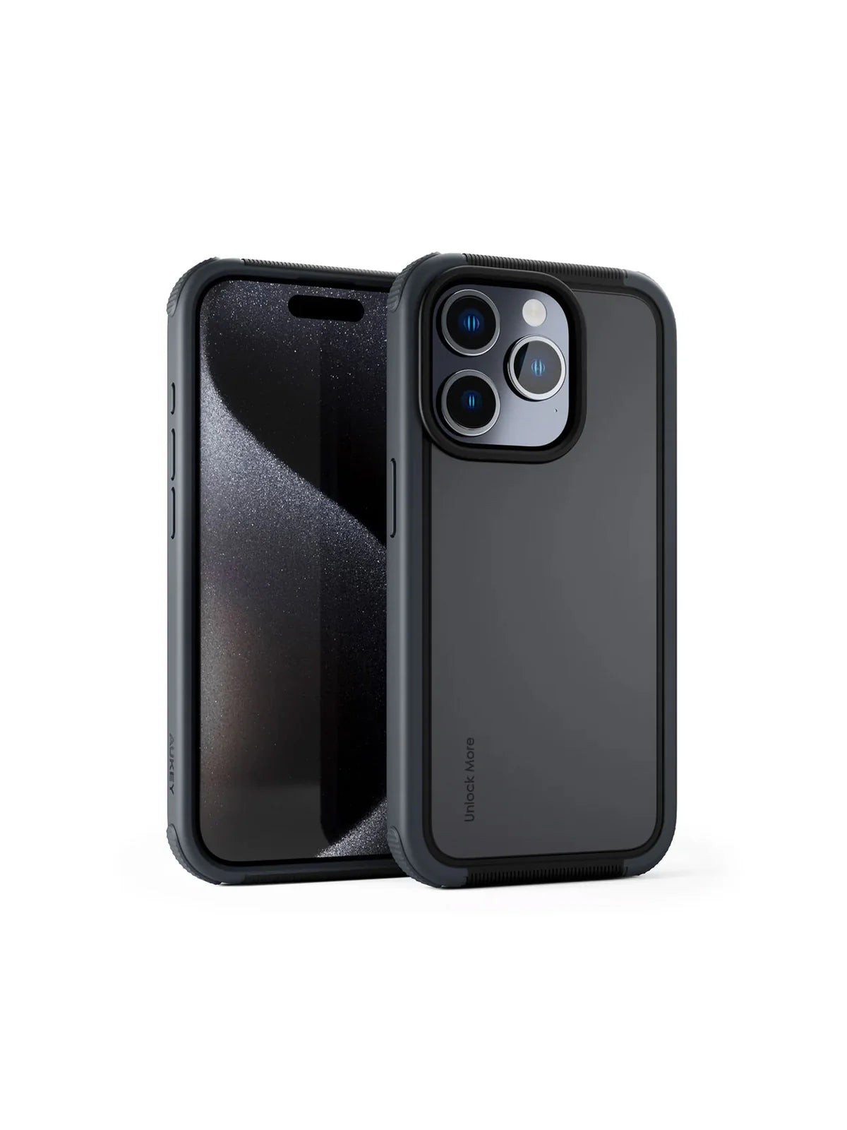 Aukey Urban Guard Elite Magnetic Hard-Shell iPhone 15 Pro Phone Case - Dark Gray (UG10C)