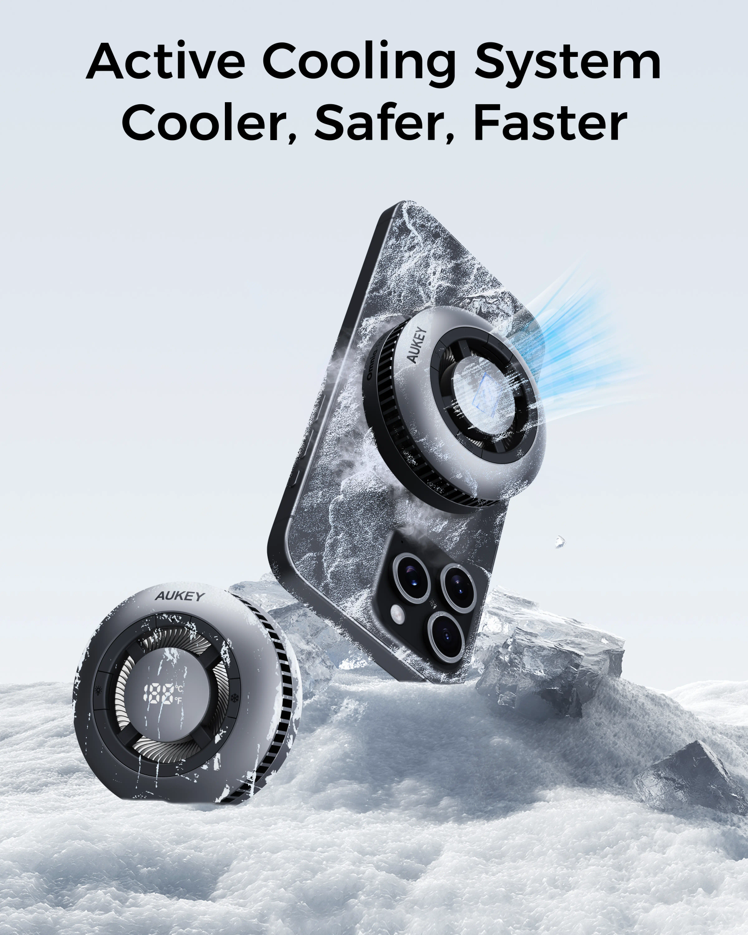 Aukey Magfusion GameFrost Magnetic Wireless Charger with Active Cooling (LC-G10)