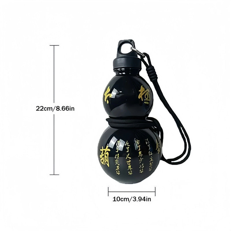 2pcs 800ml Gourd Water Bottle Black