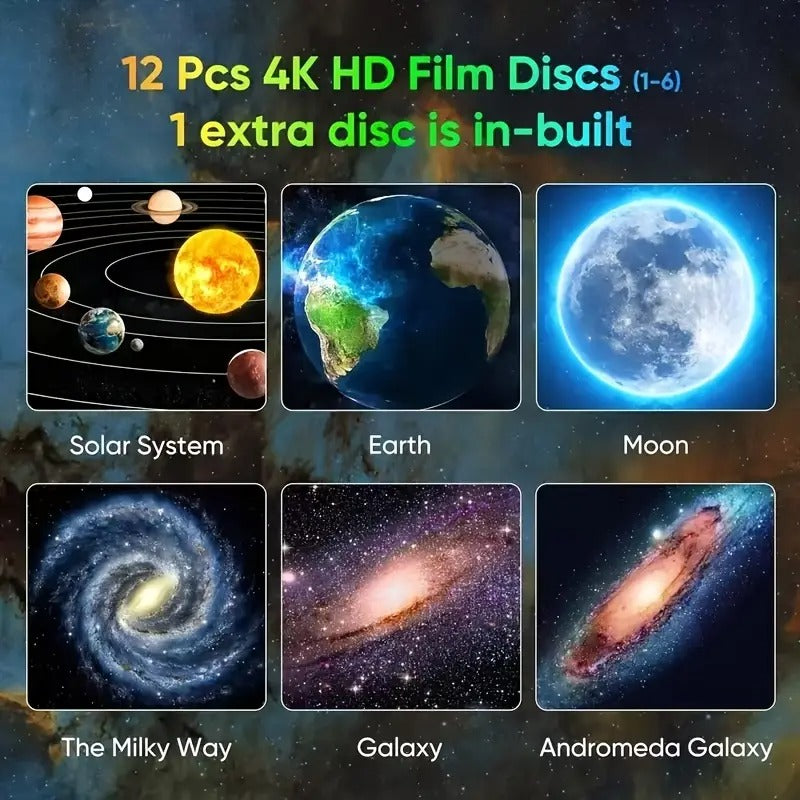 Galaxy Star Projector with 13 Discs USB