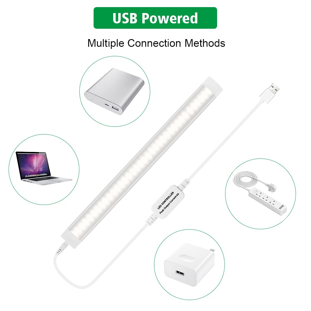 Led Under Cupboard Kitchen Lights, Dimmable Bar Cupboard Lights with Remote Control for Wardrobe,Cupboards, Closets, Display CabinetsÃƒÂ¯Ã‚Â¼Ã‹â€ Natural White,2 PackÃƒÂ¯Ã‚Â¼Ã¢â‚¬Â°