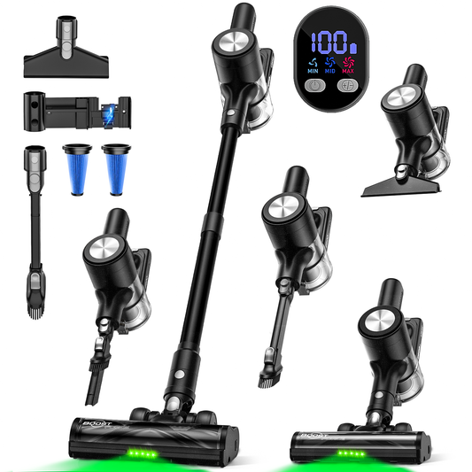 Cordless Vacuum Cleaner, 55Kpa/55Mins Vacuum Cleaners for Home. Self-Standing Stick Vacuum with Rechargeable Dockï¼ŒLED Display & Anti-Tangleï¼ŒLightweight Rechargeable Vacuum for Carpetï¼ŒFloor