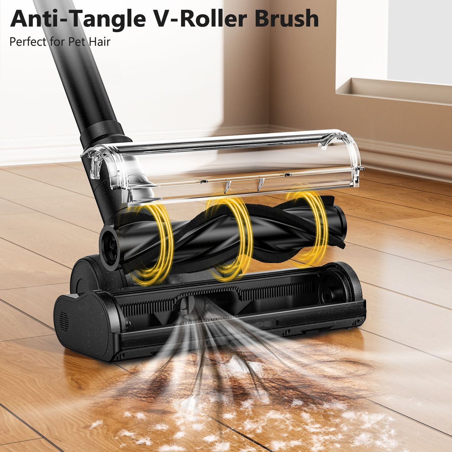 Cordless Vacuum Cleaner, 55Kpa/55Mins Vacuum Cleaners for Home. Self-Standing Stick Vacuum with Rechargeable Dockï¼ŒLED Display & Anti-Tangleï¼ŒLightweight Rechargeable Vacuum for Carpetï¼ŒFloor
