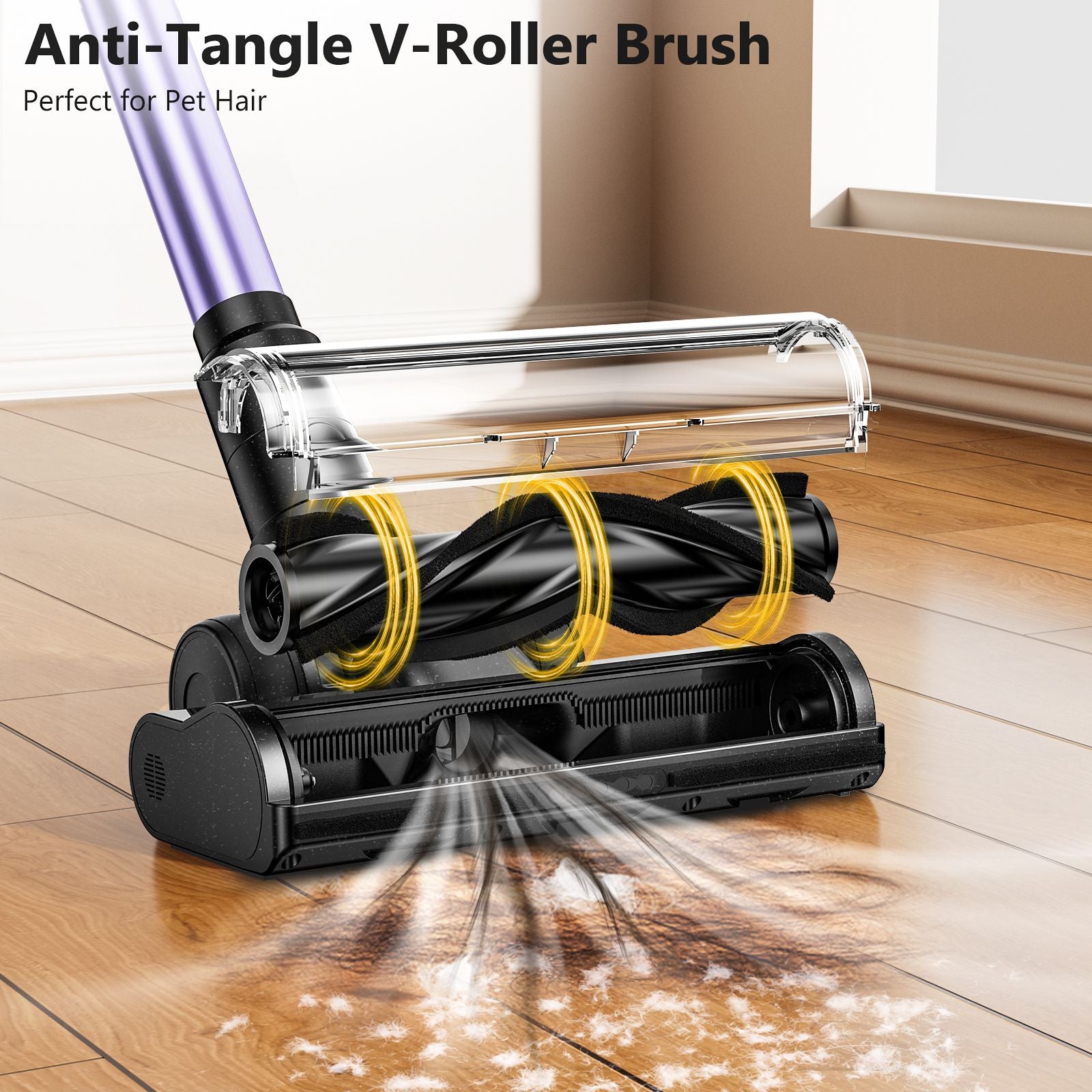 Cordless Vacuum Cleaner, 55Kpa/55mins Self-Standing Powerful Stick Lightweight Vacuum Cleaner for Home Pet Hair/Hard Floor/Carpetã€‚