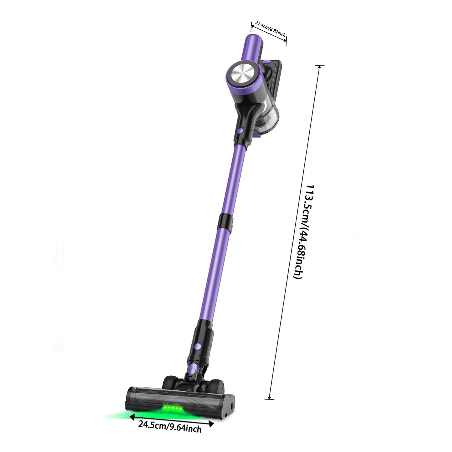 Cordless Vacuum Cleaner, 55Kpa/55mins Self-Standing Powerful Stick Lightweight Vacuum Cleaner for Home Pet Hair/Hard Floor/Carpetã€‚