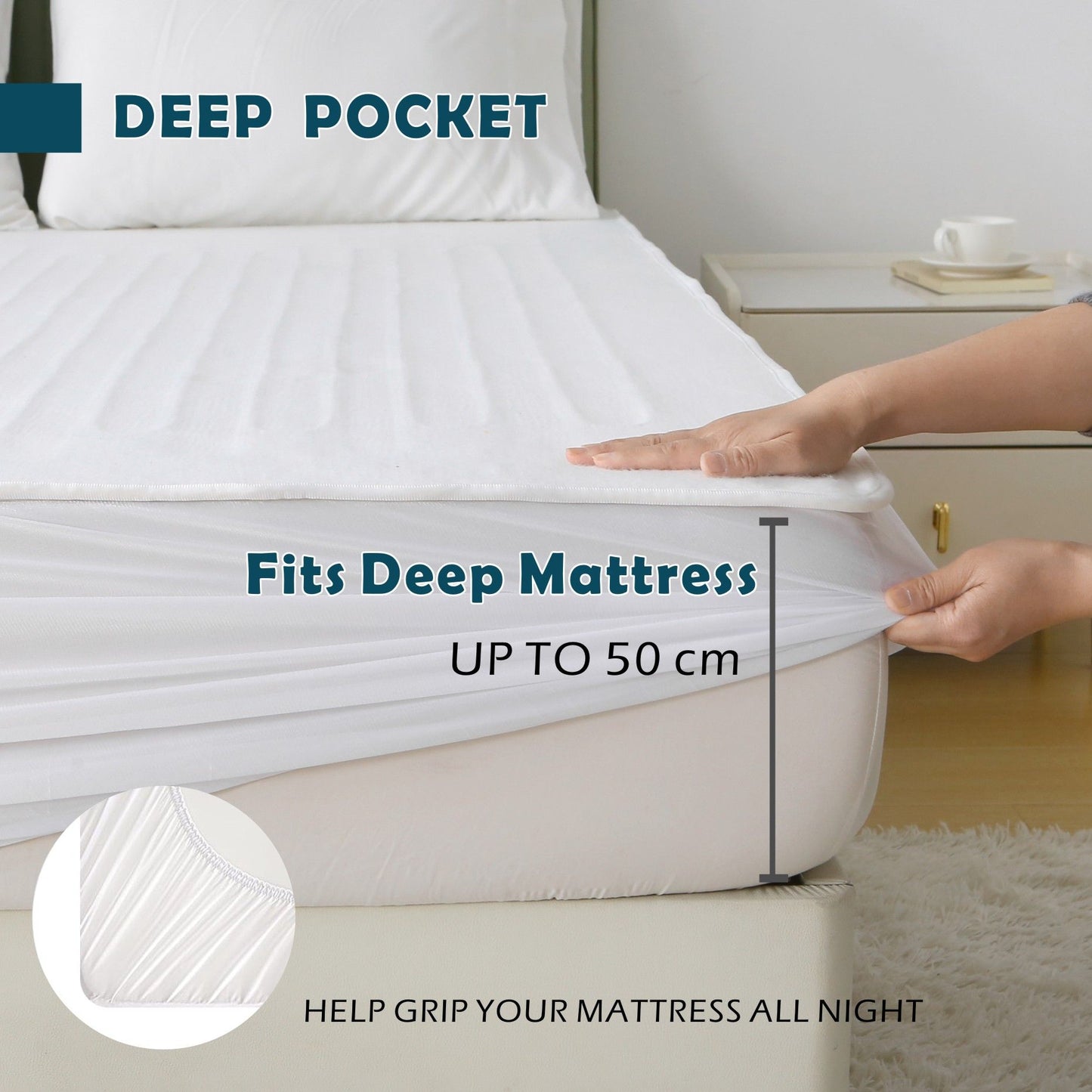 Electric Heated Mattress Pad Blanket with Dual Control & 9-Hour Auto Off & 9 Heat Settings, Preheat Functions, Overheat Protection, Machine Washable Fully Fitted Electric Sheet(King)