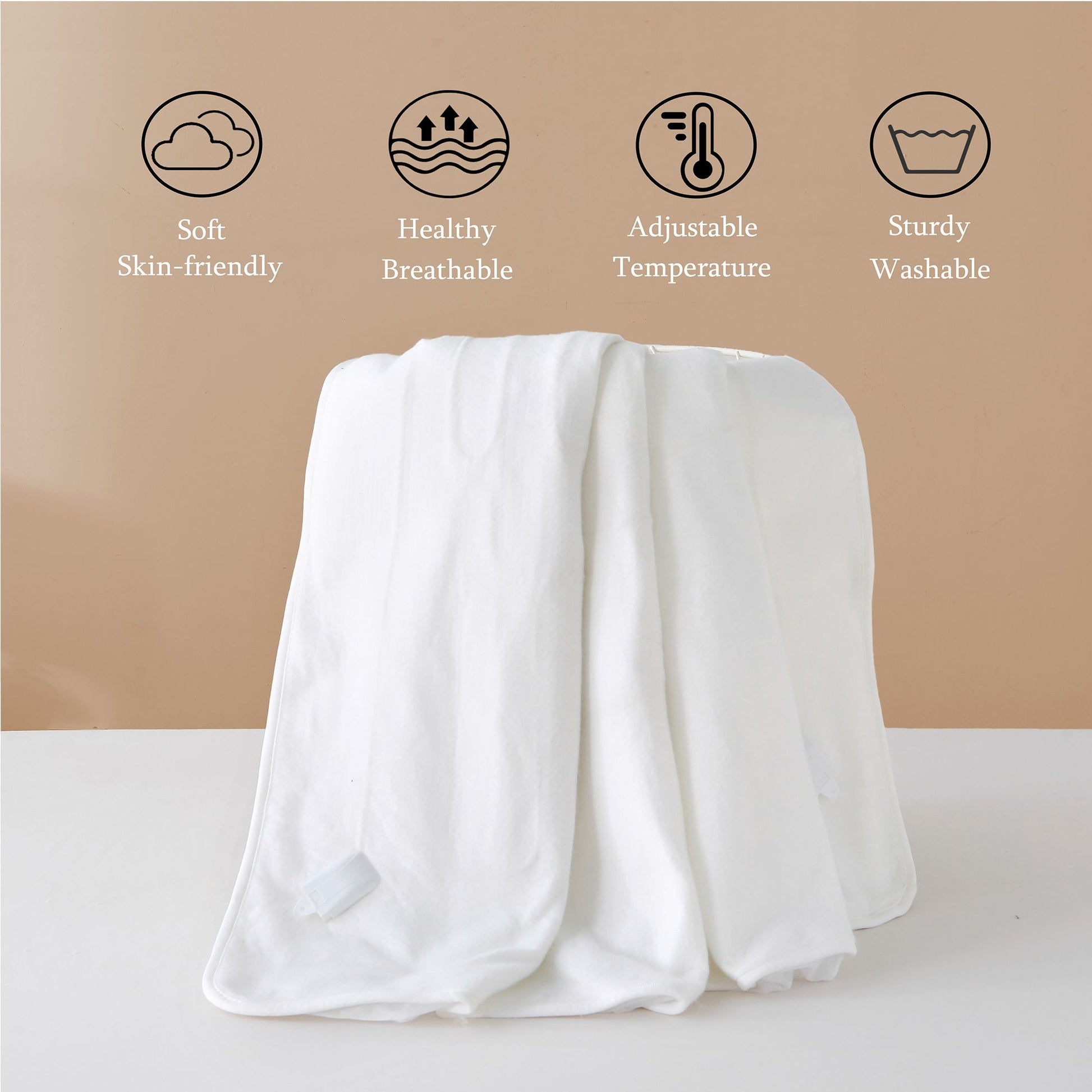 Electric Heated Mattress Pad Blanket with Dual Control & 9-Hour Auto Off & 9 Heat Settings, Preheat Functions, Overheat Protection, Machine Washable Fully Fitted Electric Sheet(King)