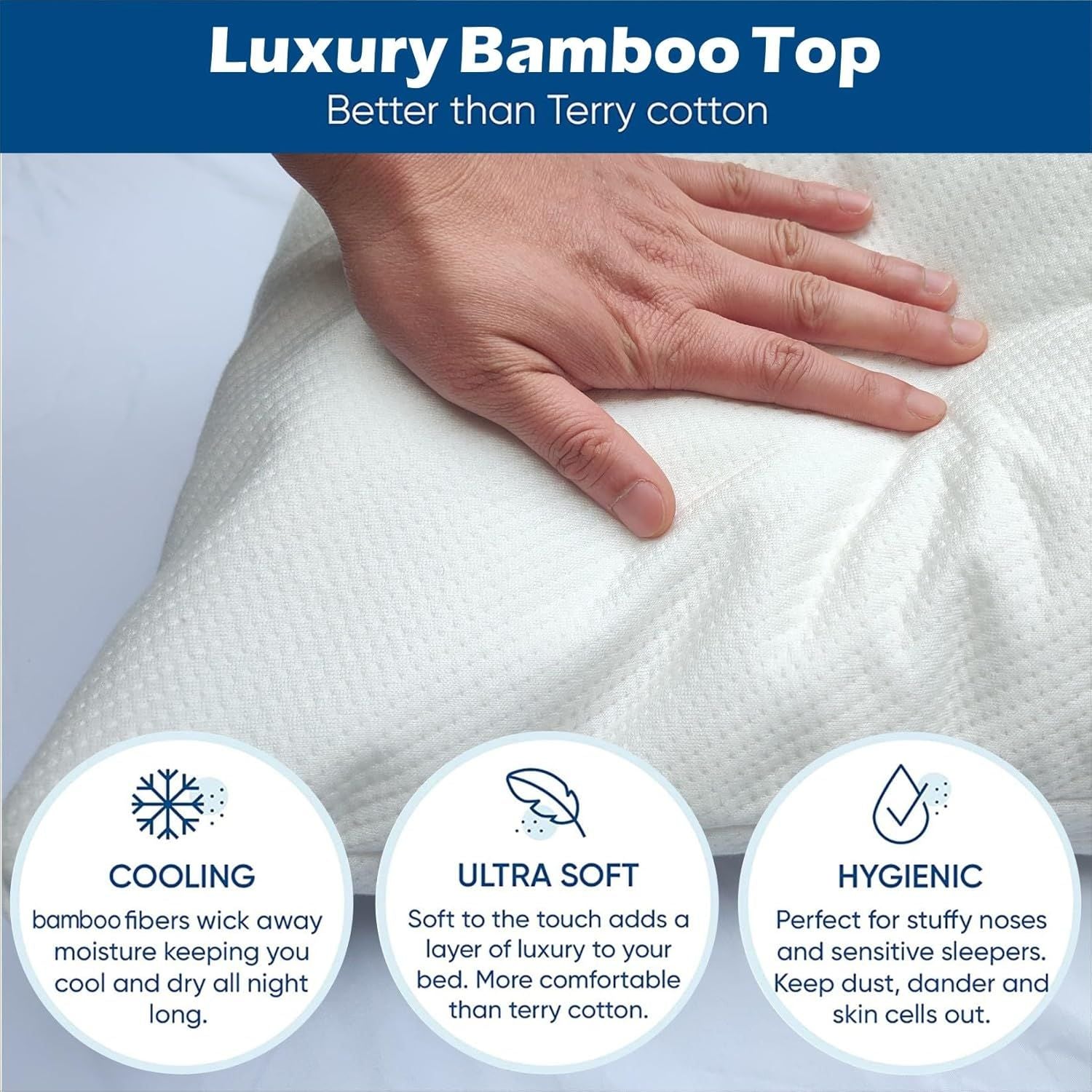 Waterproof Bamboo Pillow Protector Cover,100% Bug Water Proof Zippered Pillow Cases Body Size (1 Pack,Green,50cm x 150cm)