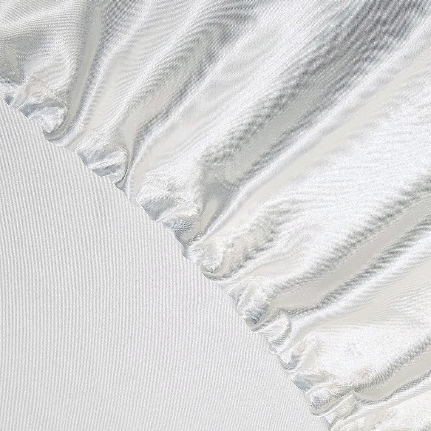 Art Silk Satin Sheet Set Hotel 4 Pieces Fitted/Flat Sheet Bedding Set-Luxury Soft Silky Sheets for Hair and Skin, Similar to Silk Bed Sheets Set 4 Pieces(Super King,White)