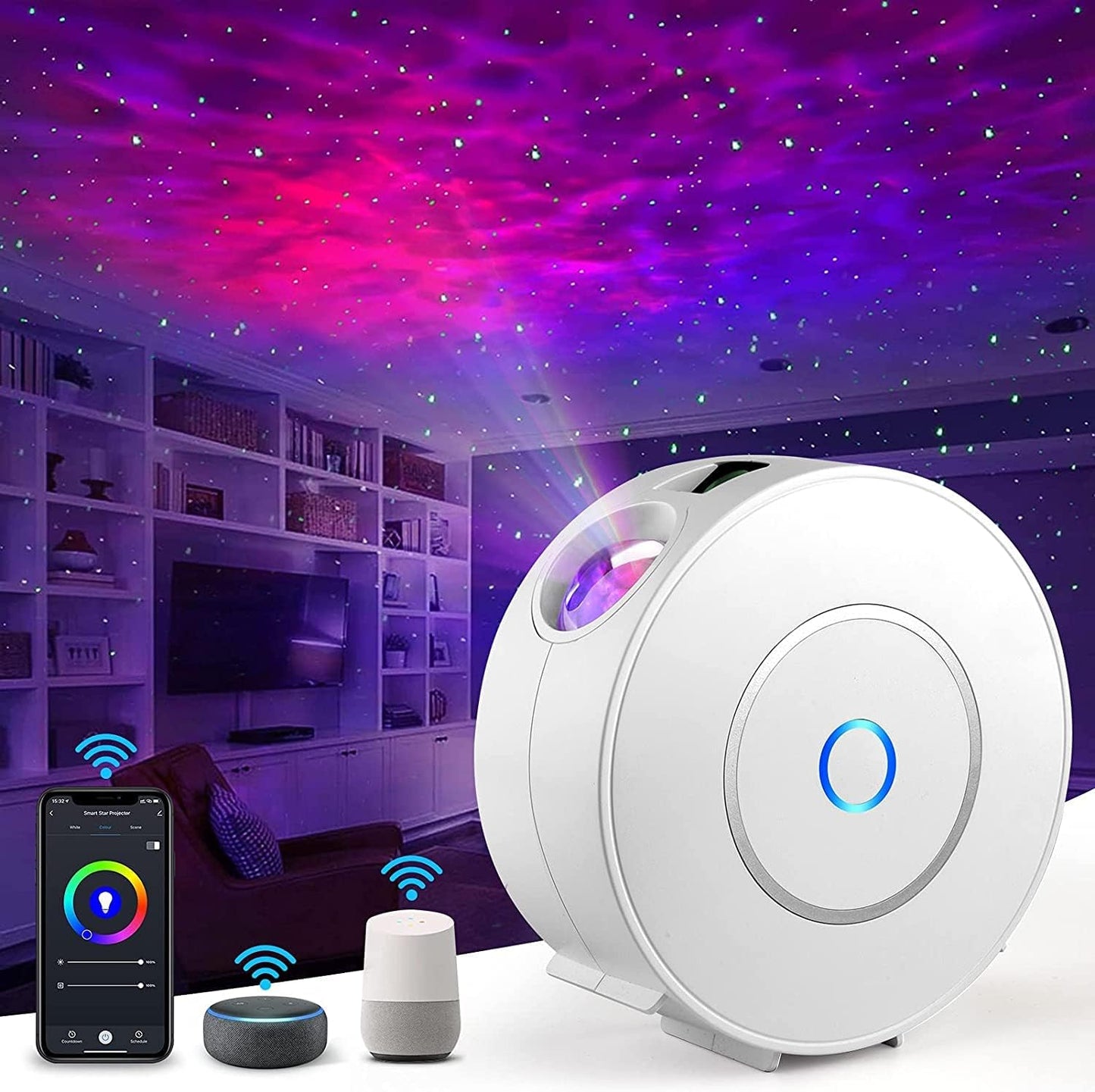 star-projector-galaxy-light-bedroom-connected-with-alexa-and-google-home