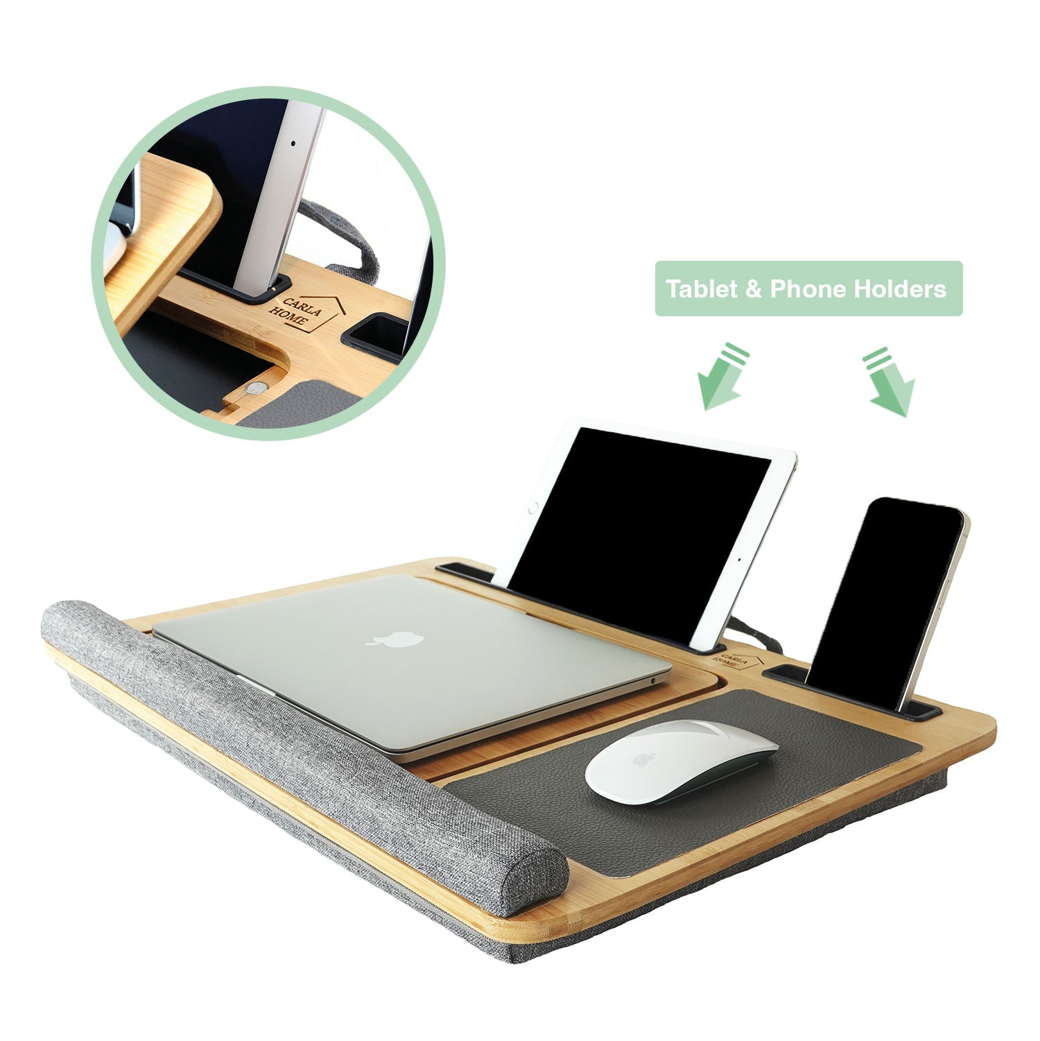 carla-home-bamboo-laptop-lap-desk-with-cushion-and-angle-adjustable-for-office-and-home www.mallsonline.com.au