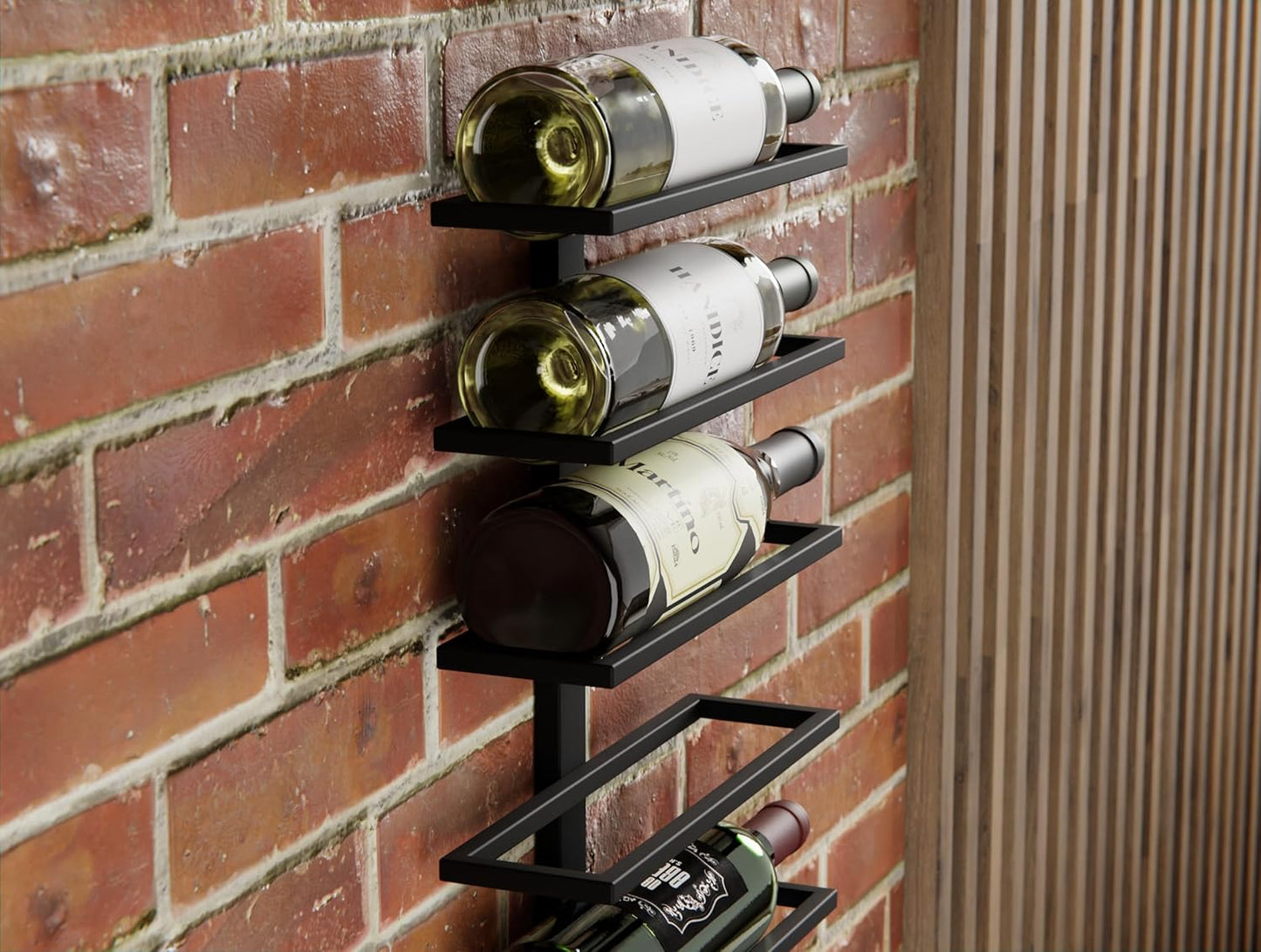 metal-wall-mount-wine-rack-for-wine-bottles-liquor-champagne-holds-10-bottles at www.mallsonline.com.au