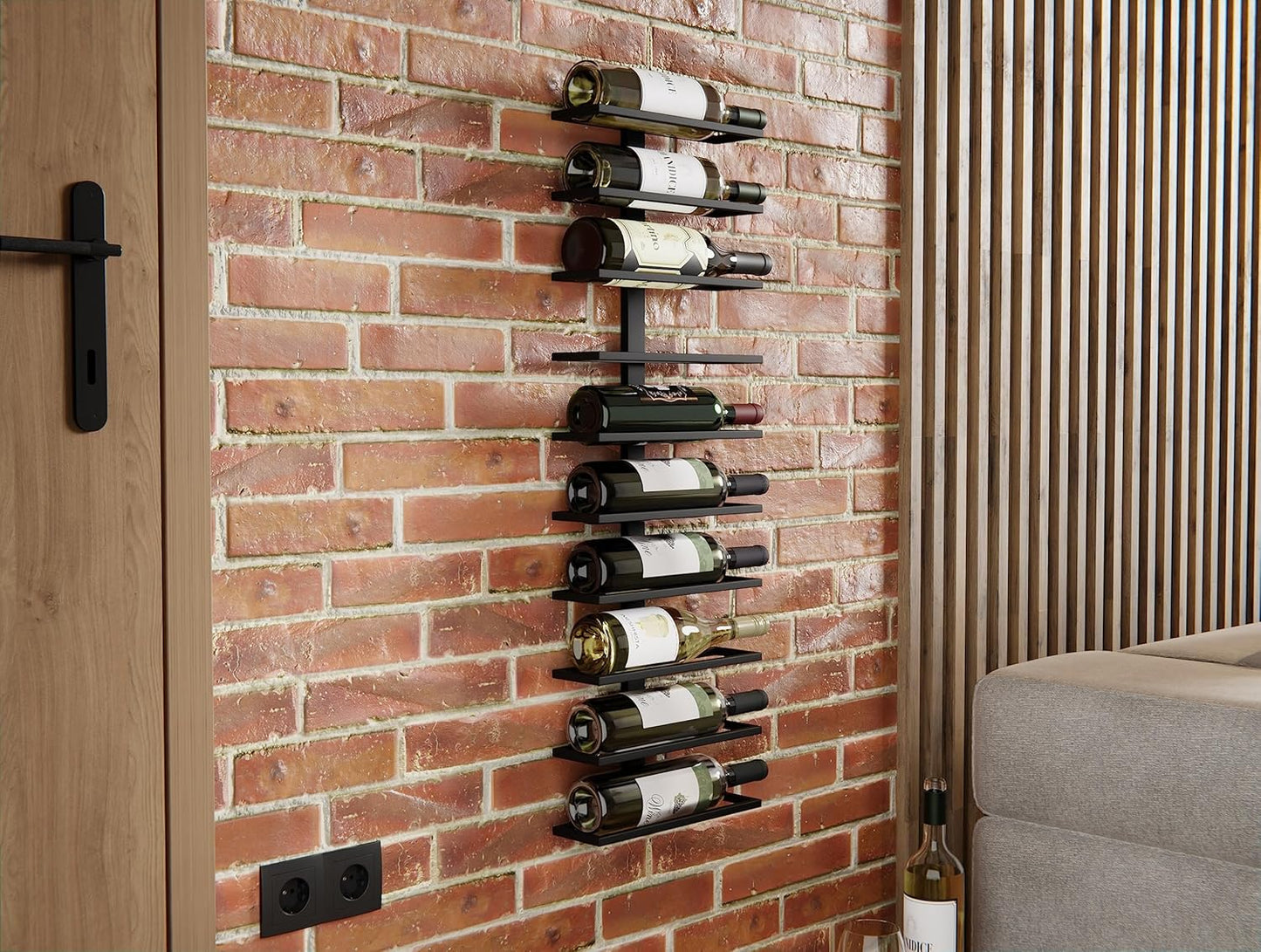 metal-wall-mount-wine-rack-for-wine-bottles-liquor-champagne-holds-10-bottles at www.mallsonline.com.au