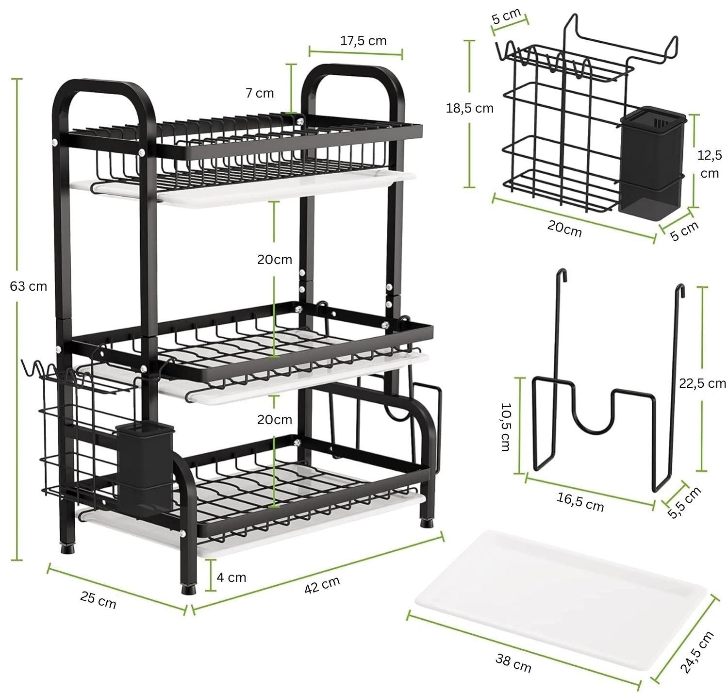 dish-drying-rack-3-tier-large-capacity-kitchen-storage-with-utensil-and-cutting-board-holder at www.mallsonline.com.au