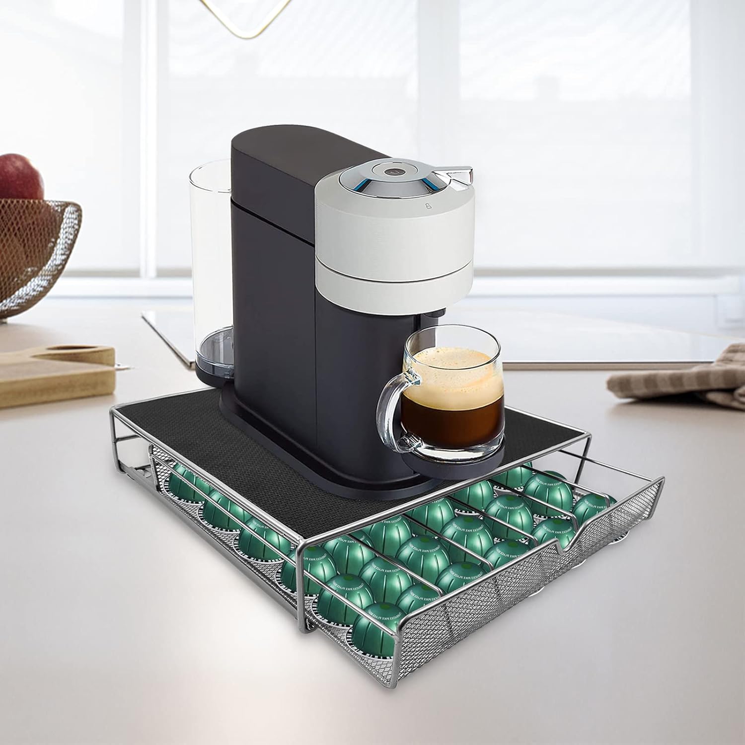 CARLA HOME K-Cup Coffee Pod Drawer for 36 Coffee Pods Storage for Home Kitchen Counter Organizer