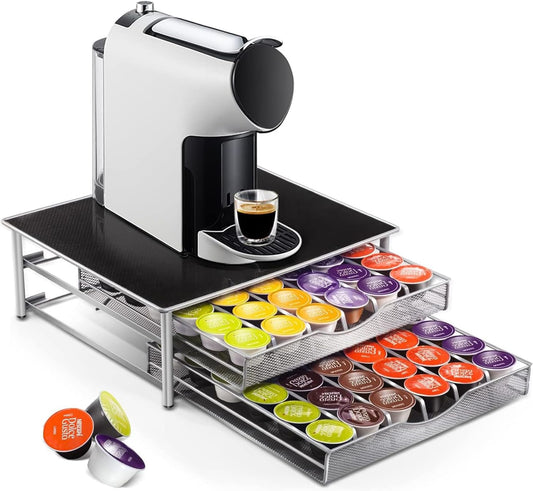 CARLA HOME K-Cup Coffee Pod Drawer for 72 Coffee Pods Storage for Home Kitchen Counter Organizer