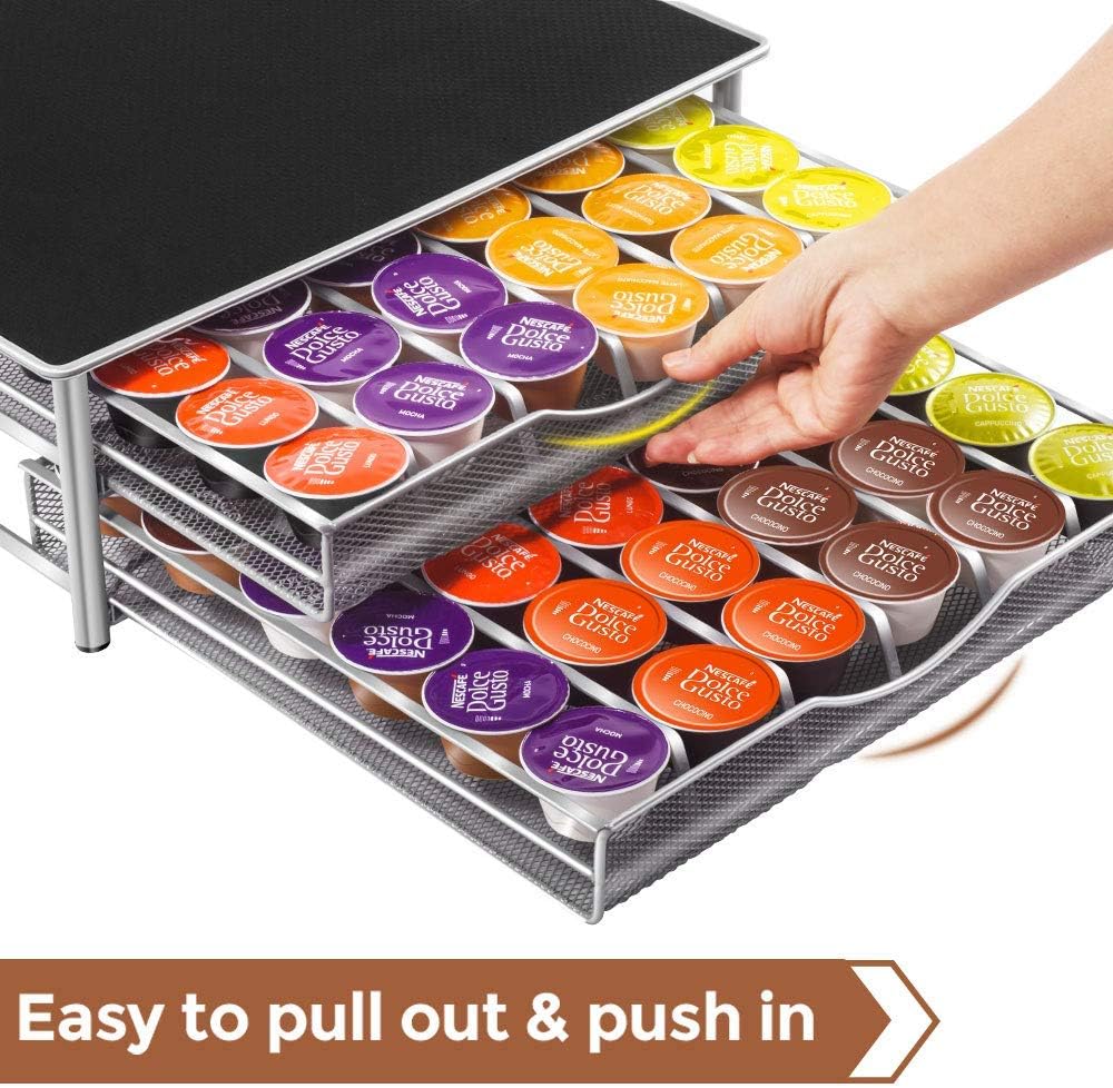 CARLA HOME K-Cup Coffee Pod Drawer for 72 Coffee Pods Storage for Home Kitchen Counter Organizer