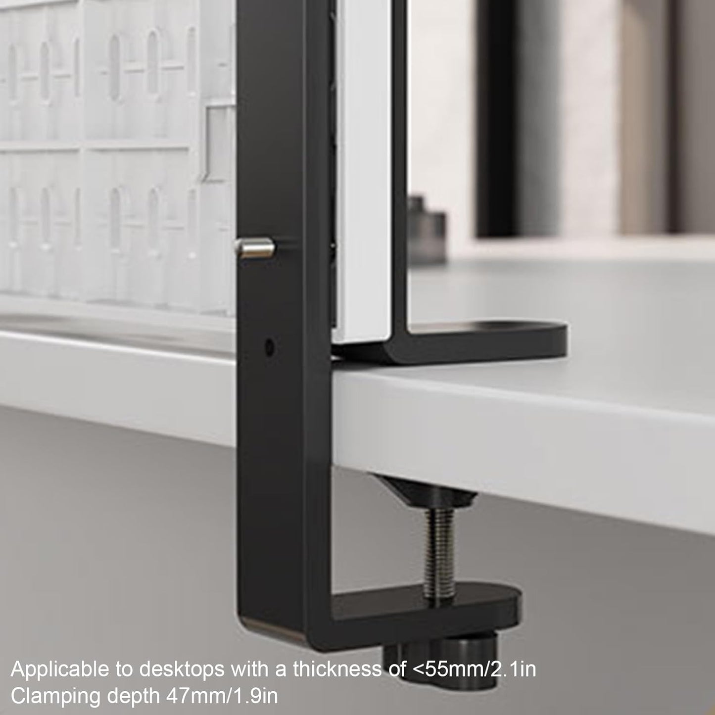 CARLA HOME 2 Pack Desk Pegboard Organizer Kit  with Hooks, Tray & Mount Ideal for Office, Gaming Setup & Home Workspace Organization (Black)