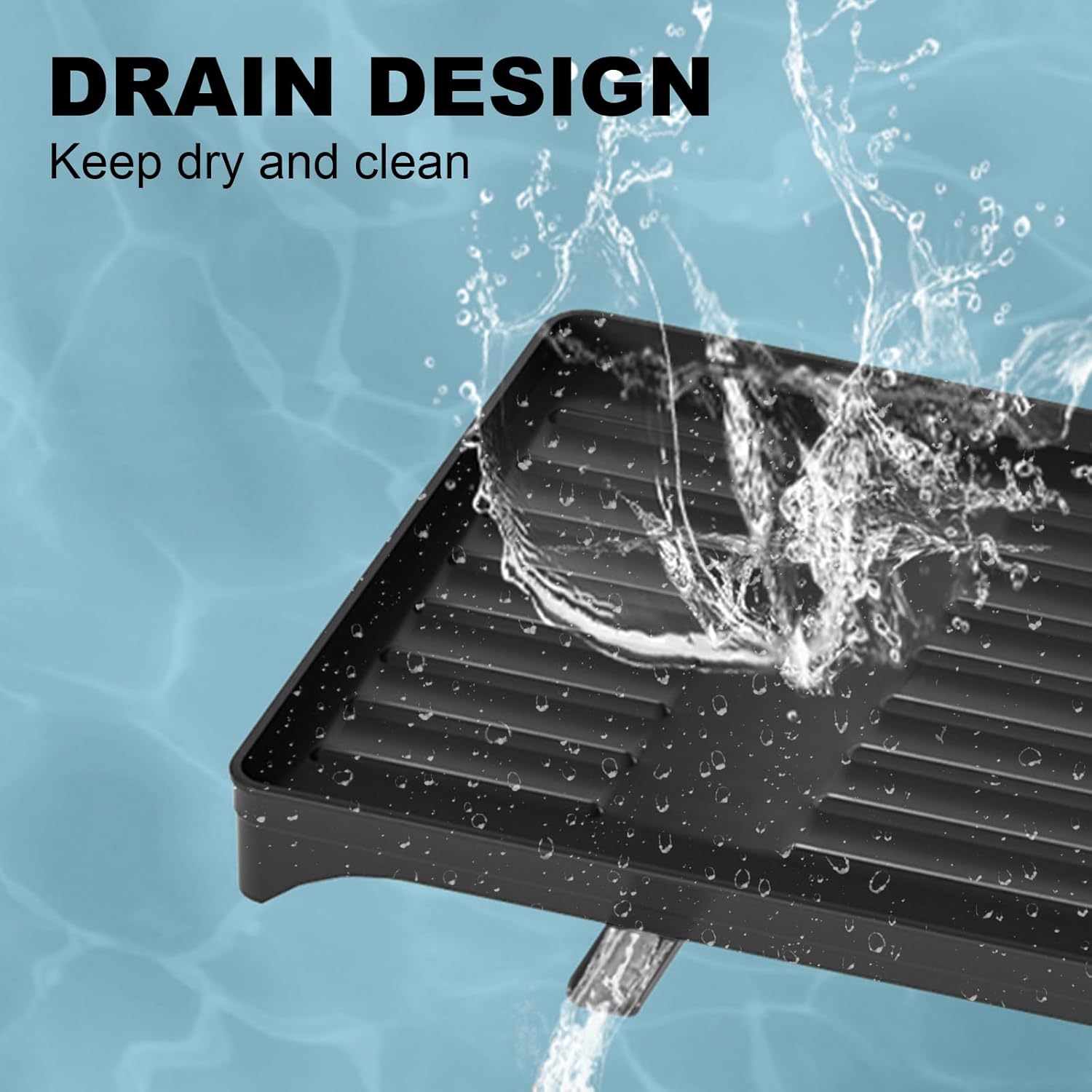 CARLA HOME 2-Tier Dish Drying Rack for Kitchen Countertop with Drainage Tray, Utensil Holder, Cutting Board Slot & Cup Hooks