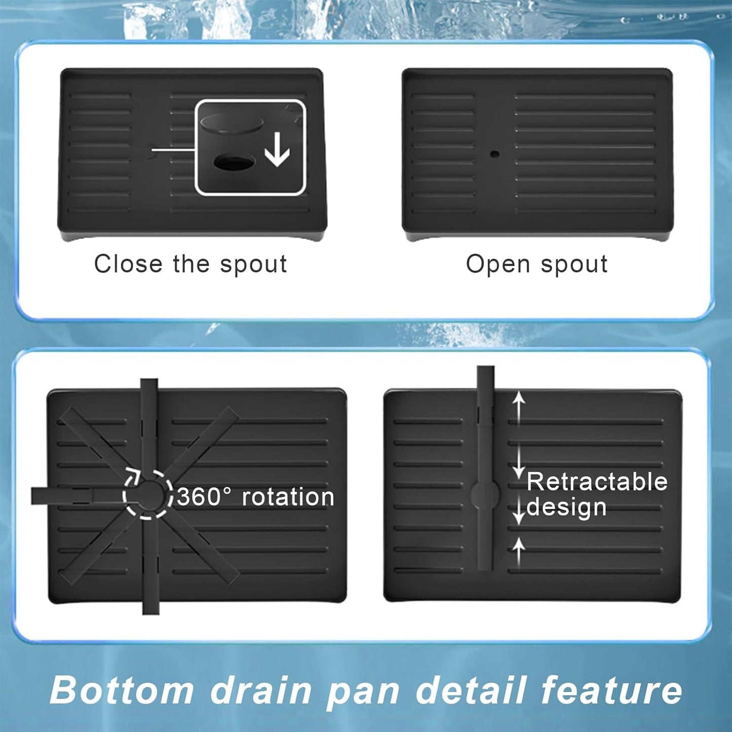 CARLA HOME 2-Tier Dish Drying Rack for Kitchen Countertop with Drainage Tray, Utensil Holder, Cutting Board Slot & Cup Hooks