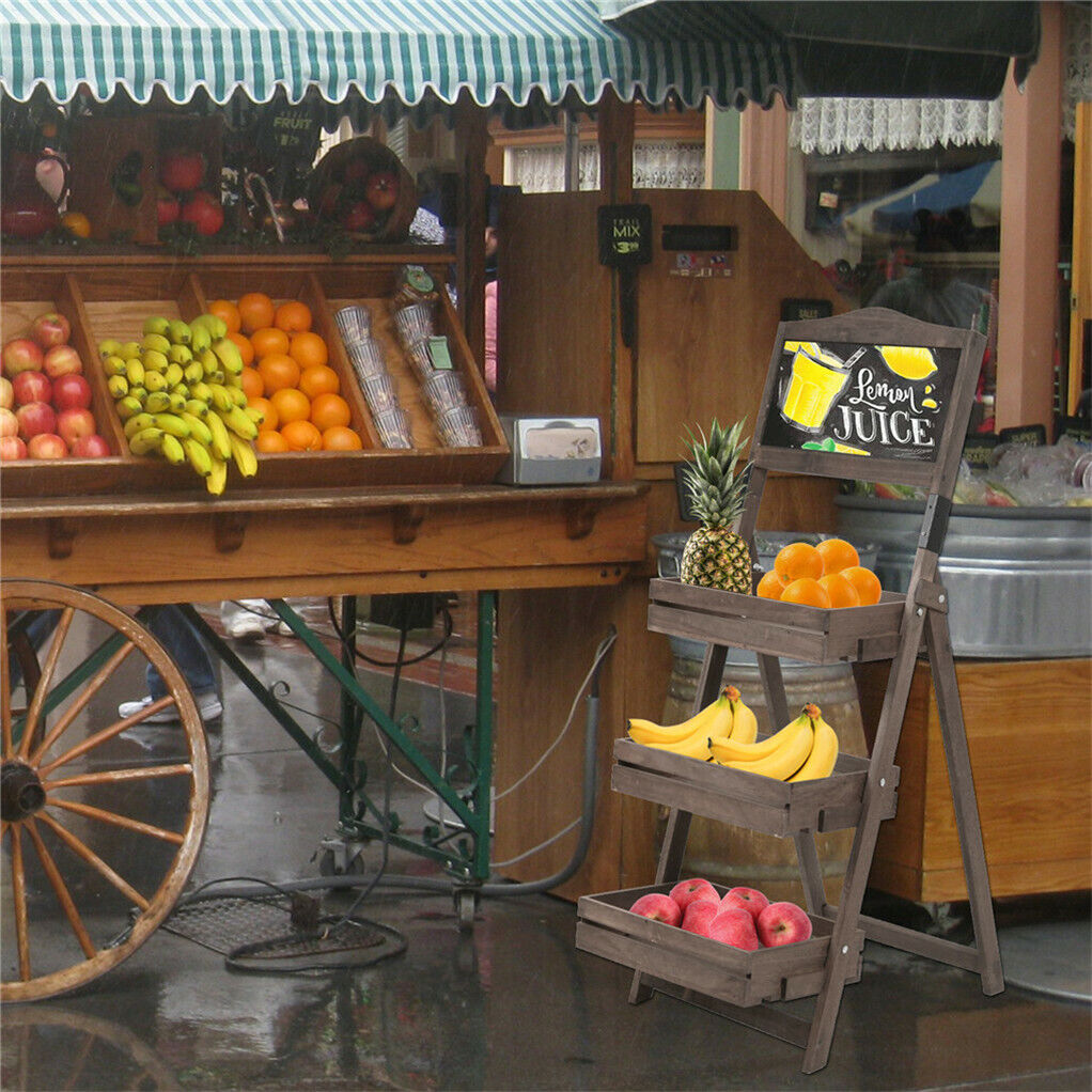 7 Tier Rustic Wood Plant Stand 38CM Corner Shelf