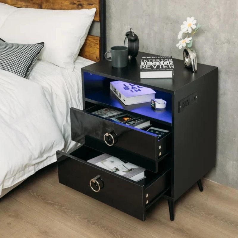 amelia-modern-led-bedside-table-with-usb-and-power-socket-black-x-2 www.mallsonline.com.au