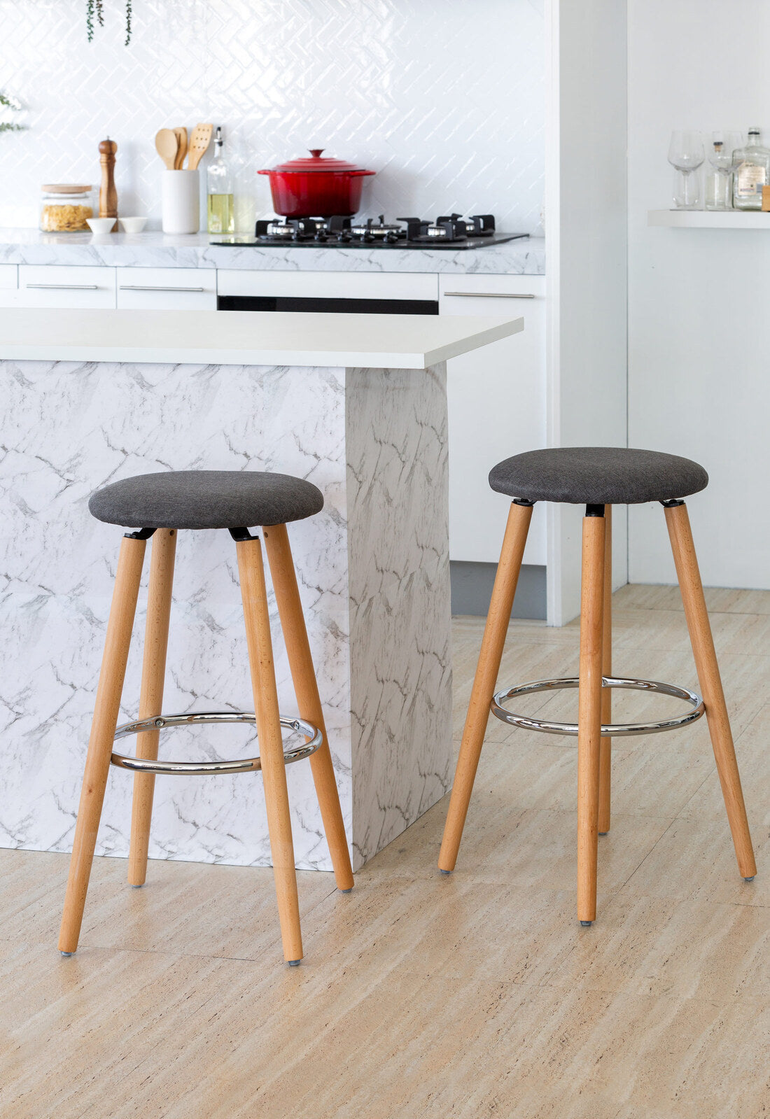 2-cotton-steel-modern-padded-barstools-grey-wood