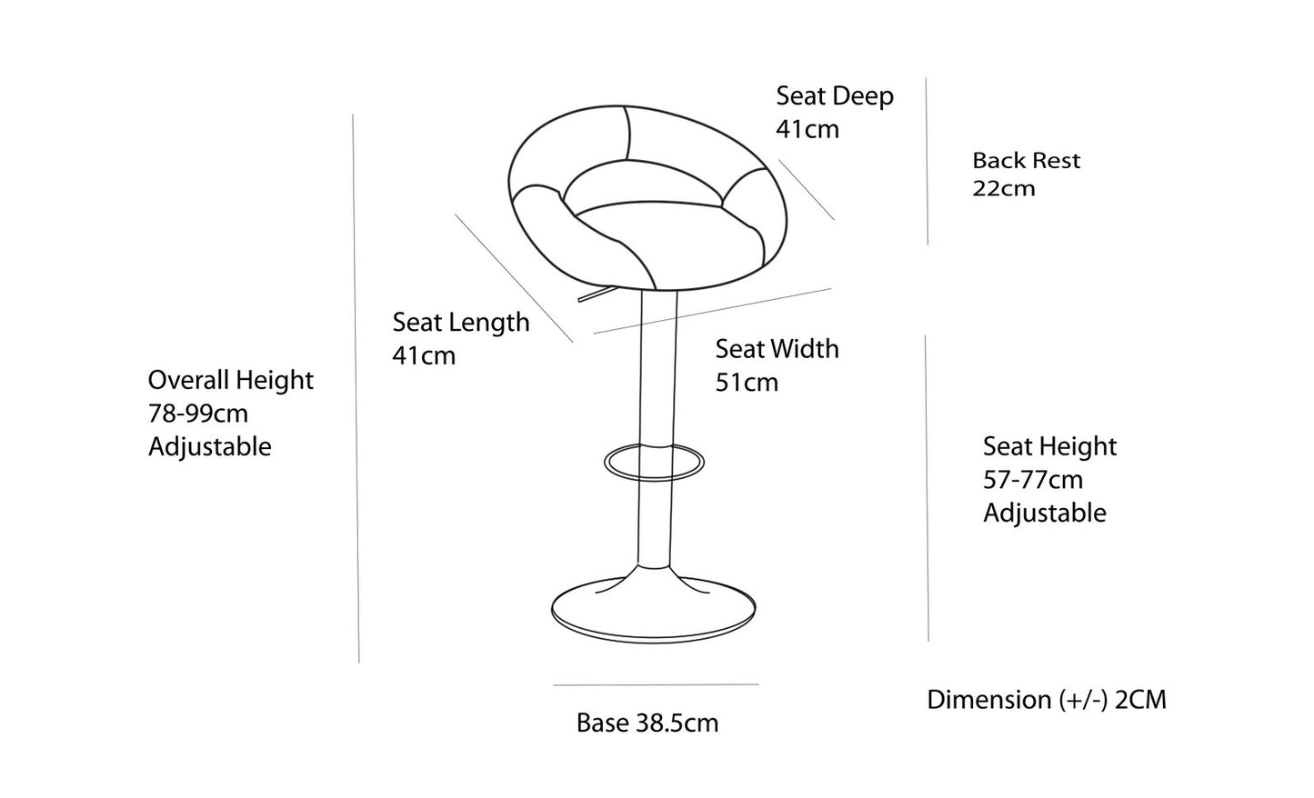 2-curve-leather-barstools-white-w-adjustable-height-78-99cm at www.mallsonline.com.au