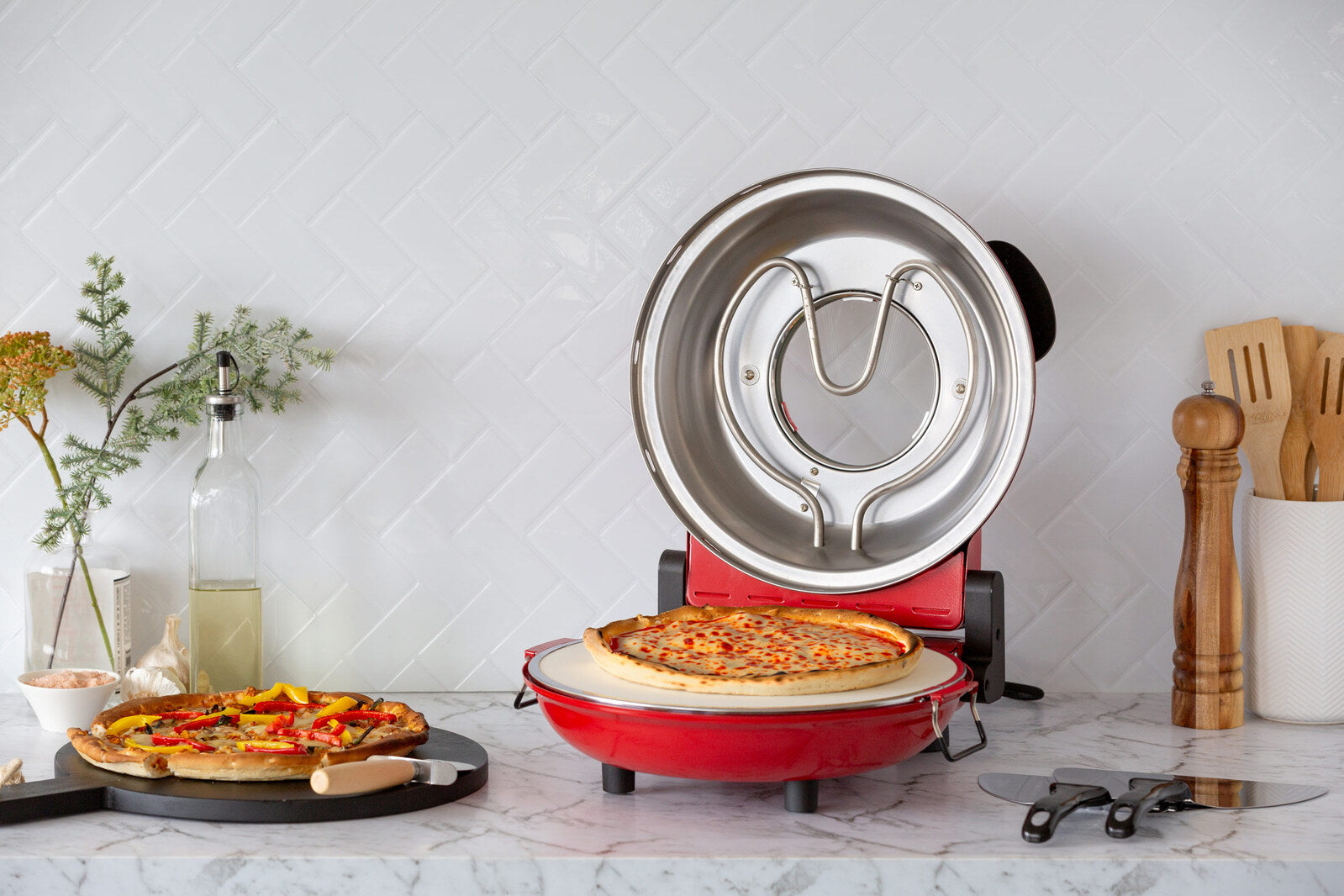 12-inch-pizza-oven-with-thermal-control-timer-viewing-window-and-removable-stone-red