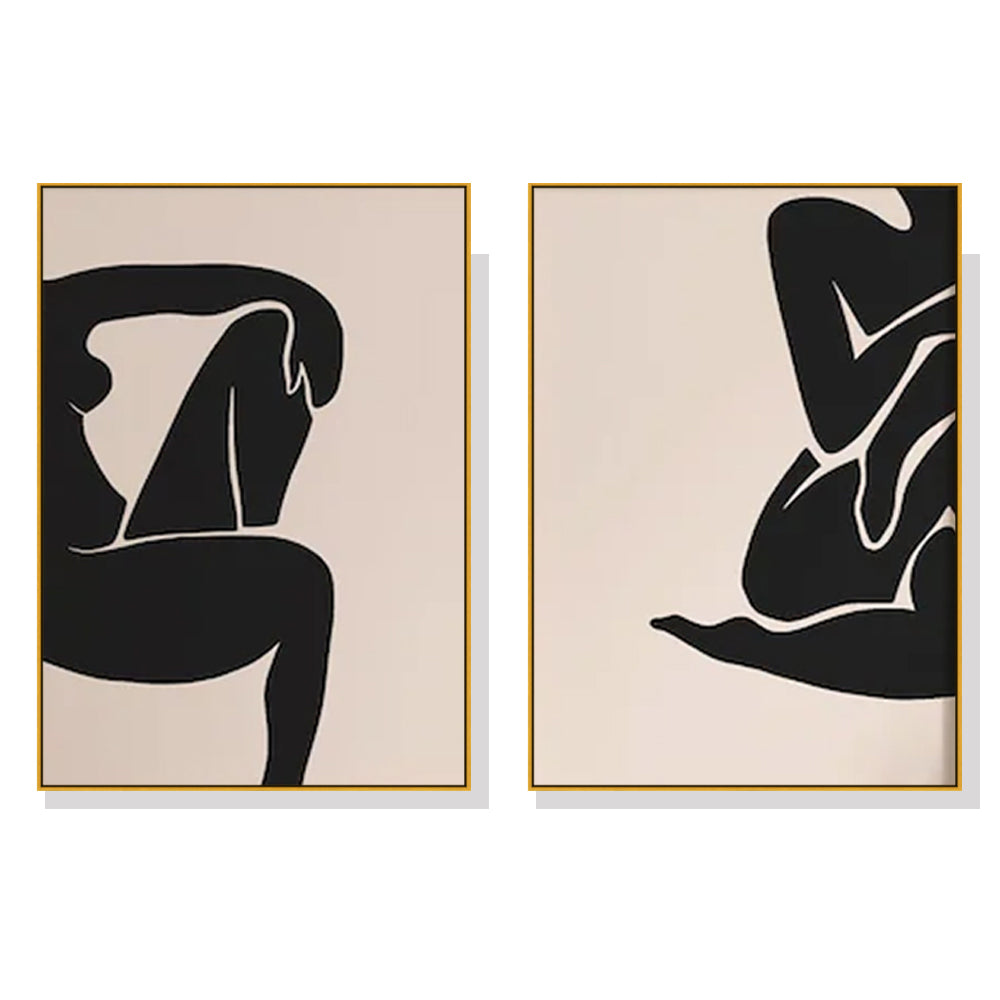 40cmx60cm-female-figure-2-sets-gold-frame-canvas-wall-art