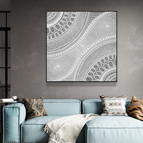 50cmx50cm-nayiri-bami-black-frame-canvas-wall-art at www.mallsonline.com.au