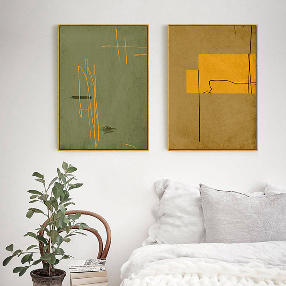 40cmx60cm-united-study-2-sets-gold-frame-canvas-wall-art