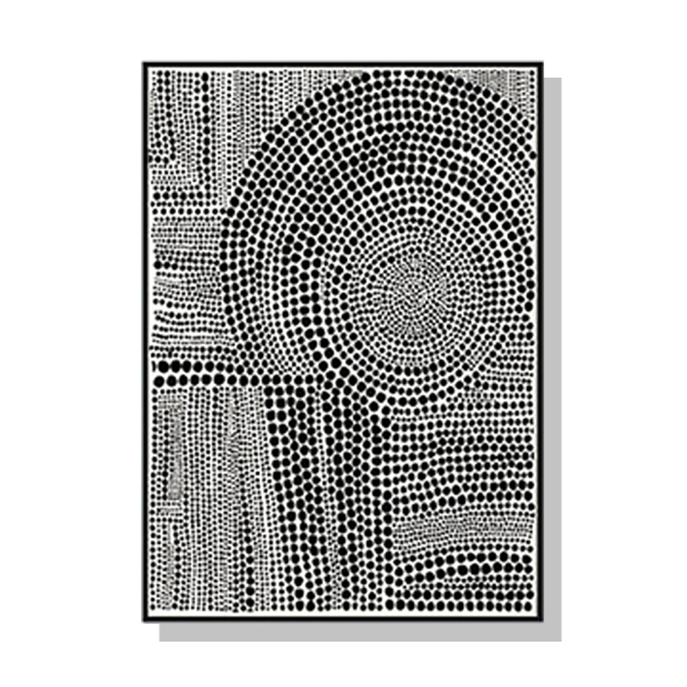 40cmx60cm-clustered-dots-b-black-frame-canvas-wall-art