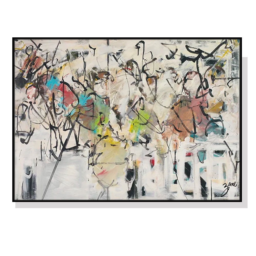 70cmx100cm-abstract-white-dream-black-frame-canvas-wall-art at www.mallsonline.com.au