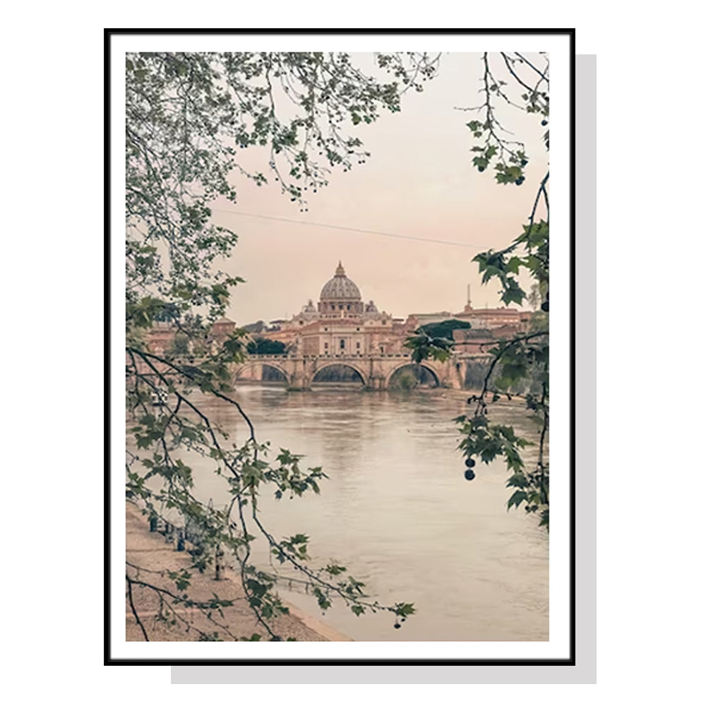 70cmx100cm-rome-city-black-frame-canvas-wall-art