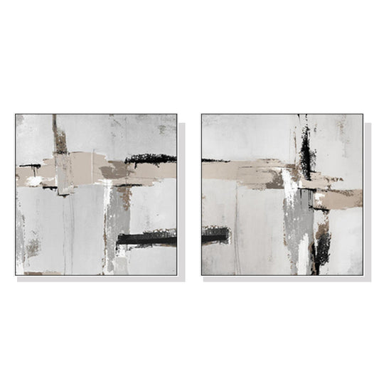 60cmx60cm-neutral-abstract-2-sets-white-frame-canvas-wall-art at www.mallsonline.com.au