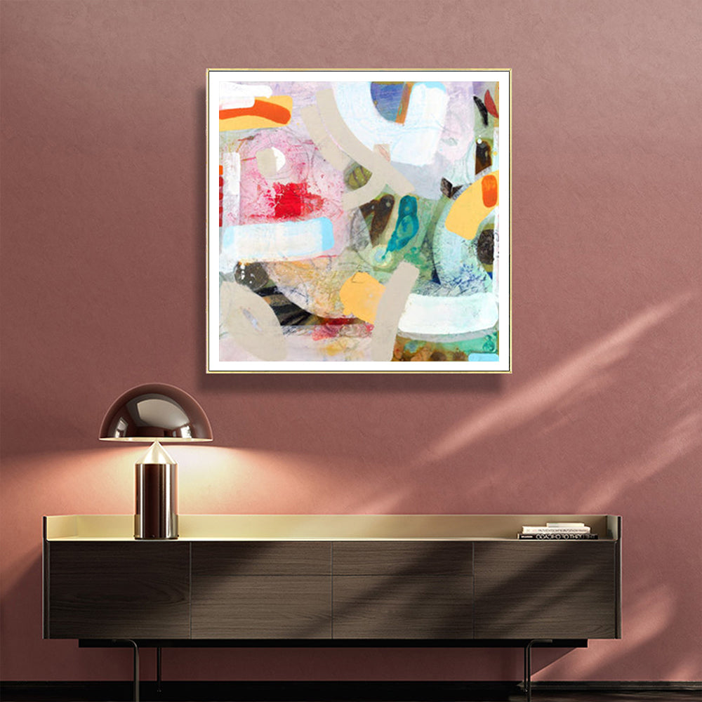 Wall Art 70cmx70cm Changed My Mind IV by Aleah Koury Gold Frame Canvas