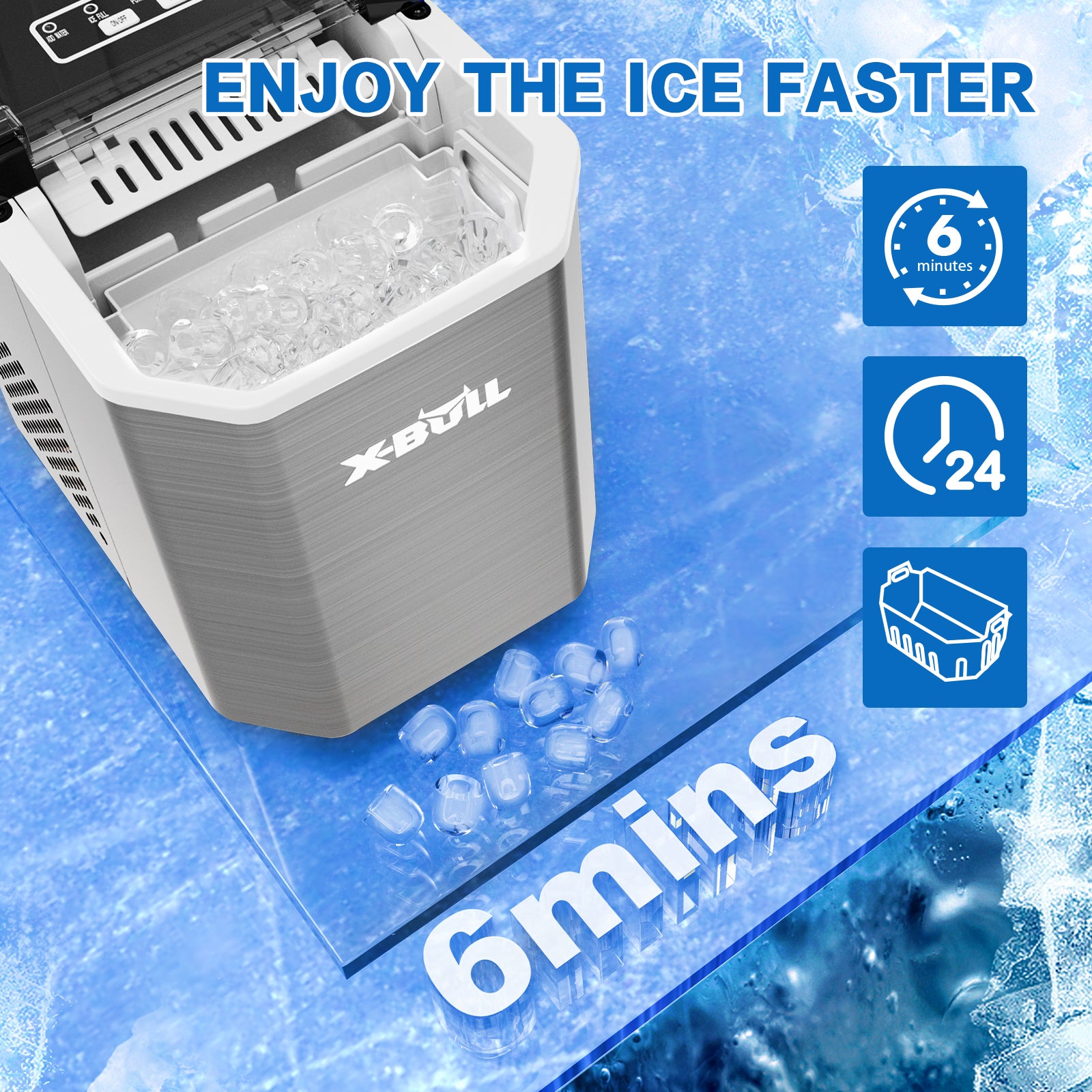 x-bull-portable-ice-maker-machine-commercial-ice-cube-2-2l-home-bar-benchtop-sliver at www.mallsonline.com.au